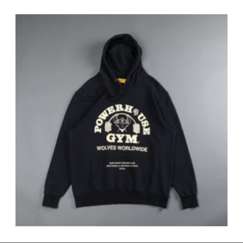 DARC SPORT POWERHOUSE OF WOLVES PIGMENT HOODIE DARK NAVY